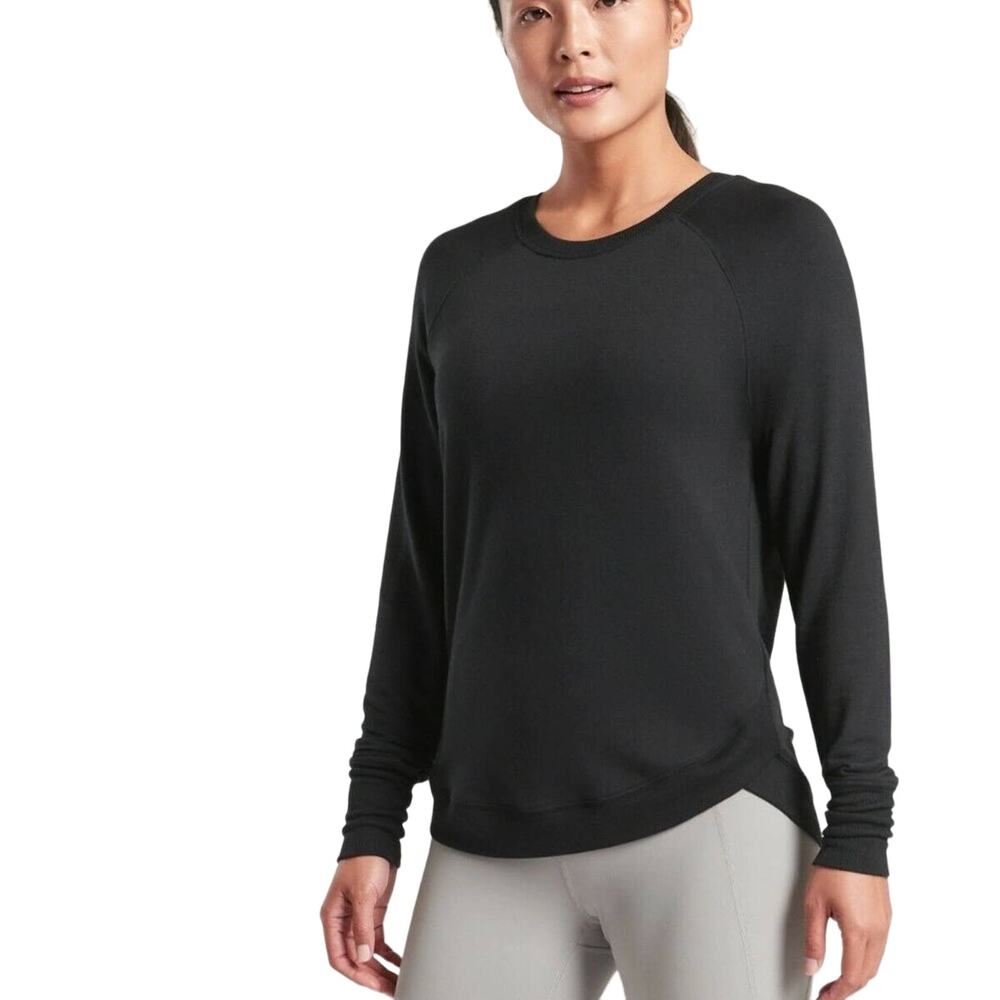 ATHLETA‎ | Black "Mindset" Long Sleeve Crewneck Sweatshirt | Top